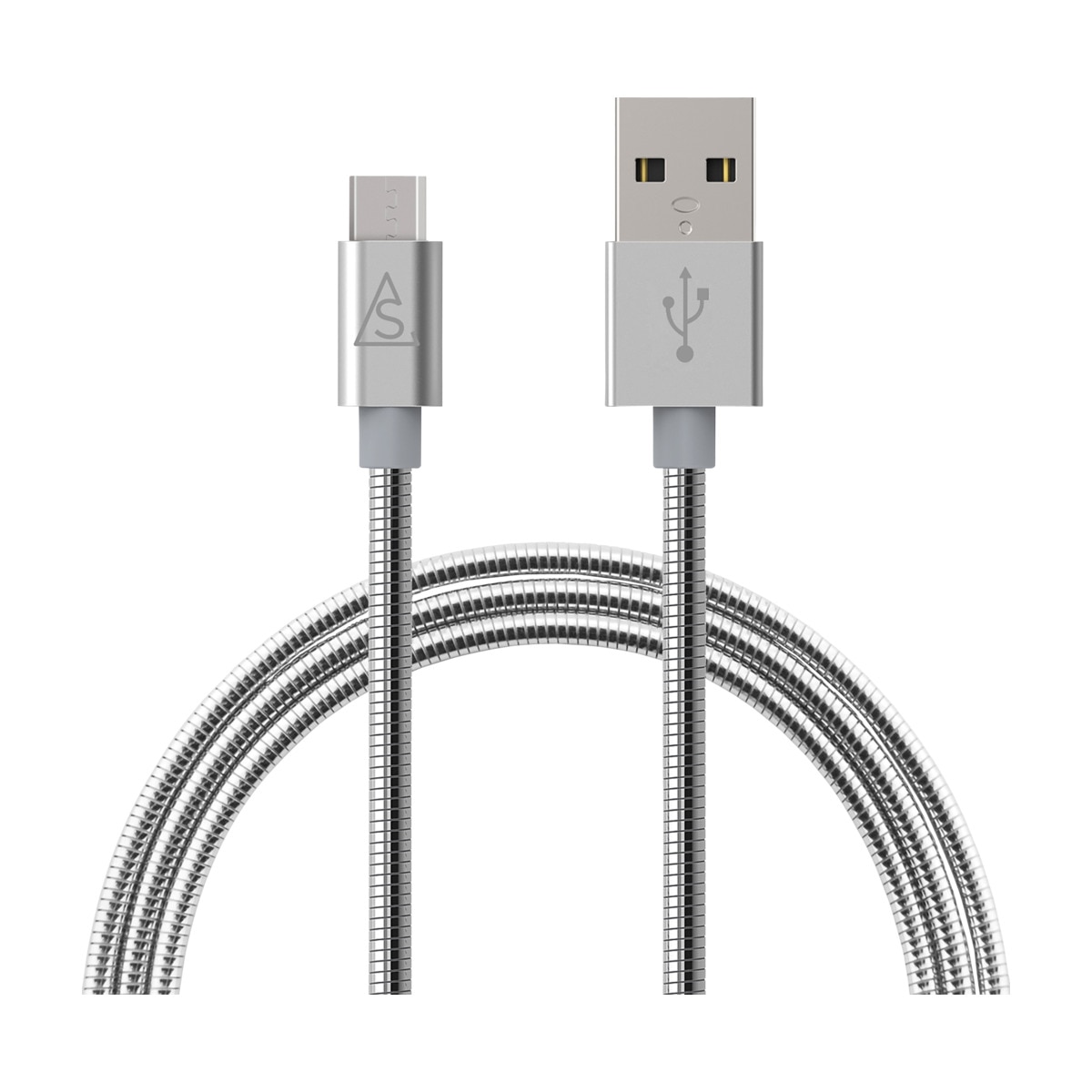 USB-kabel MicroUSB 1m Metallic Silver