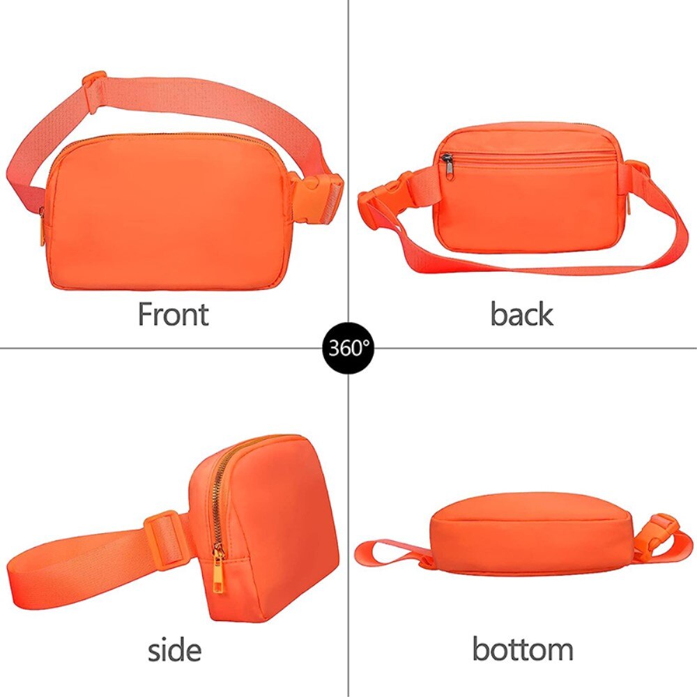 Crossbody-veske i nylon oransje