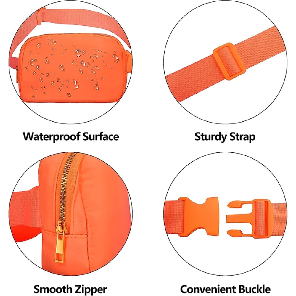 Crossbody-veske i nylon oransje