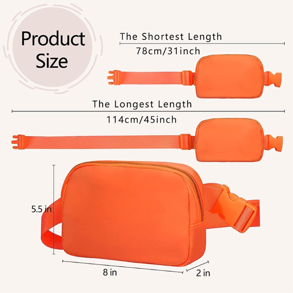 Crossbody-veske i nylon oransje