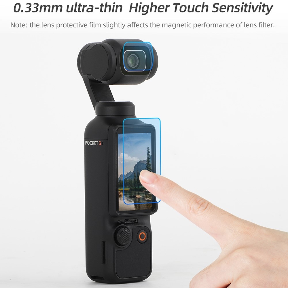 Herdet Glass Skjermbeskytter + Linsebeskyttelse DJI Osmo Pocket 3