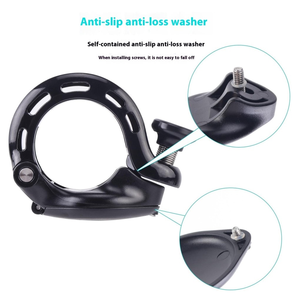 Ringeklokke med skjult Apple AirTag-holder, svart