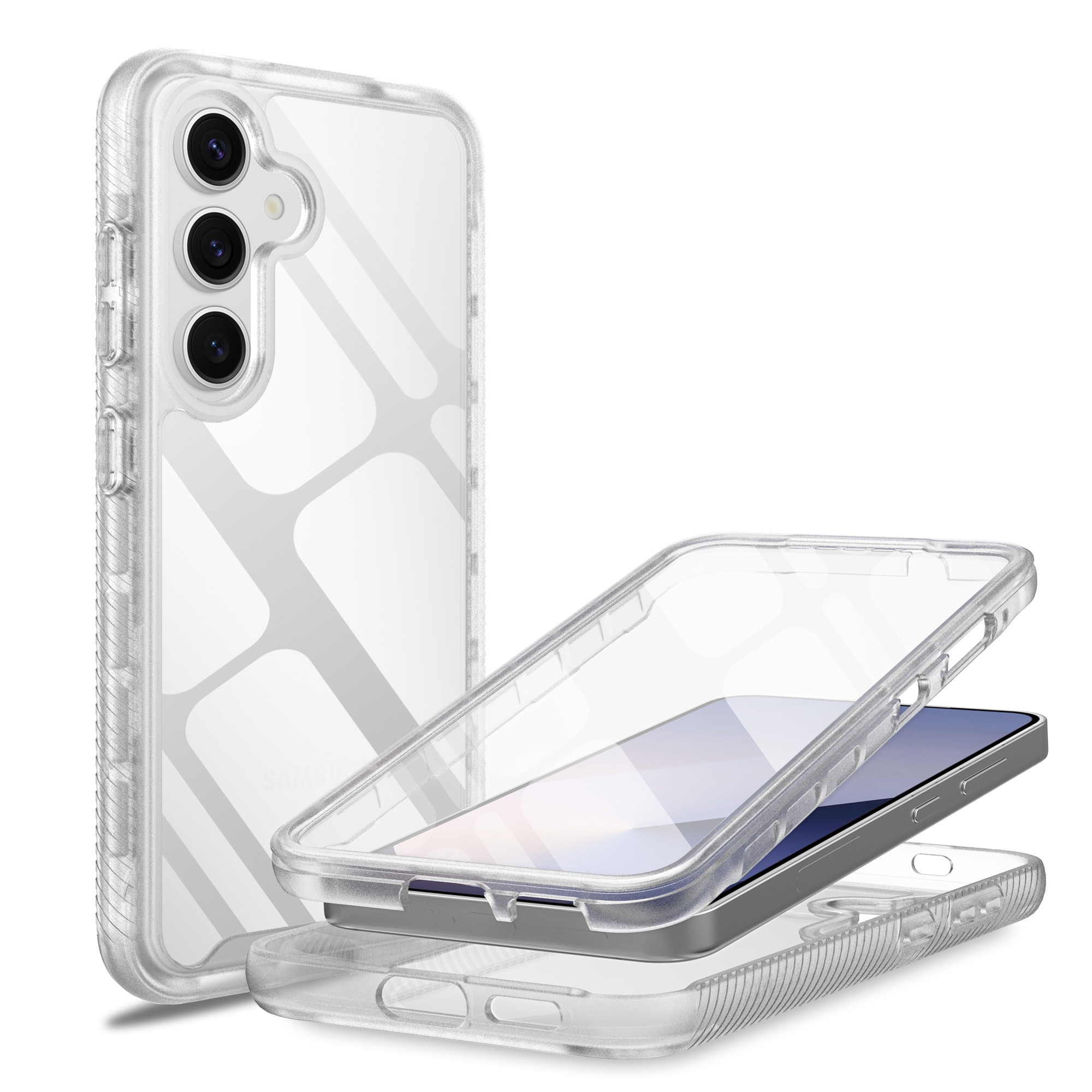 Full Protection Case Samsung Galaxy S25 Plus Gjennomsiktig