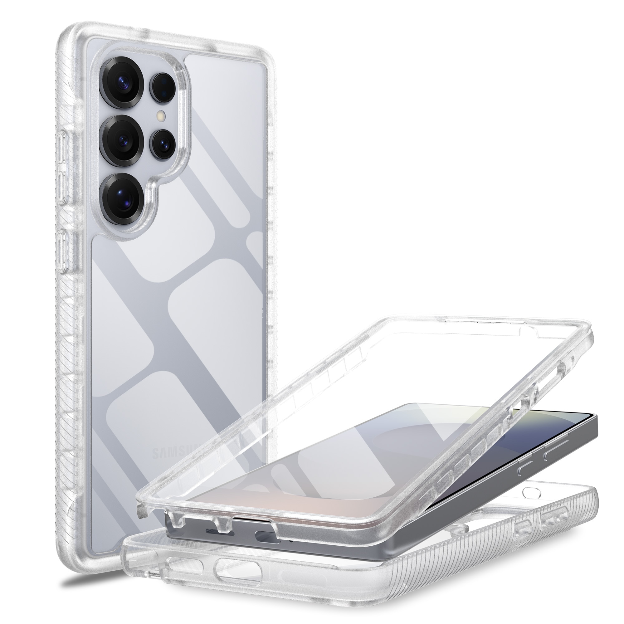 Full Protection Case Samsung Galaxy S25 Ultra Gjennomsiktig