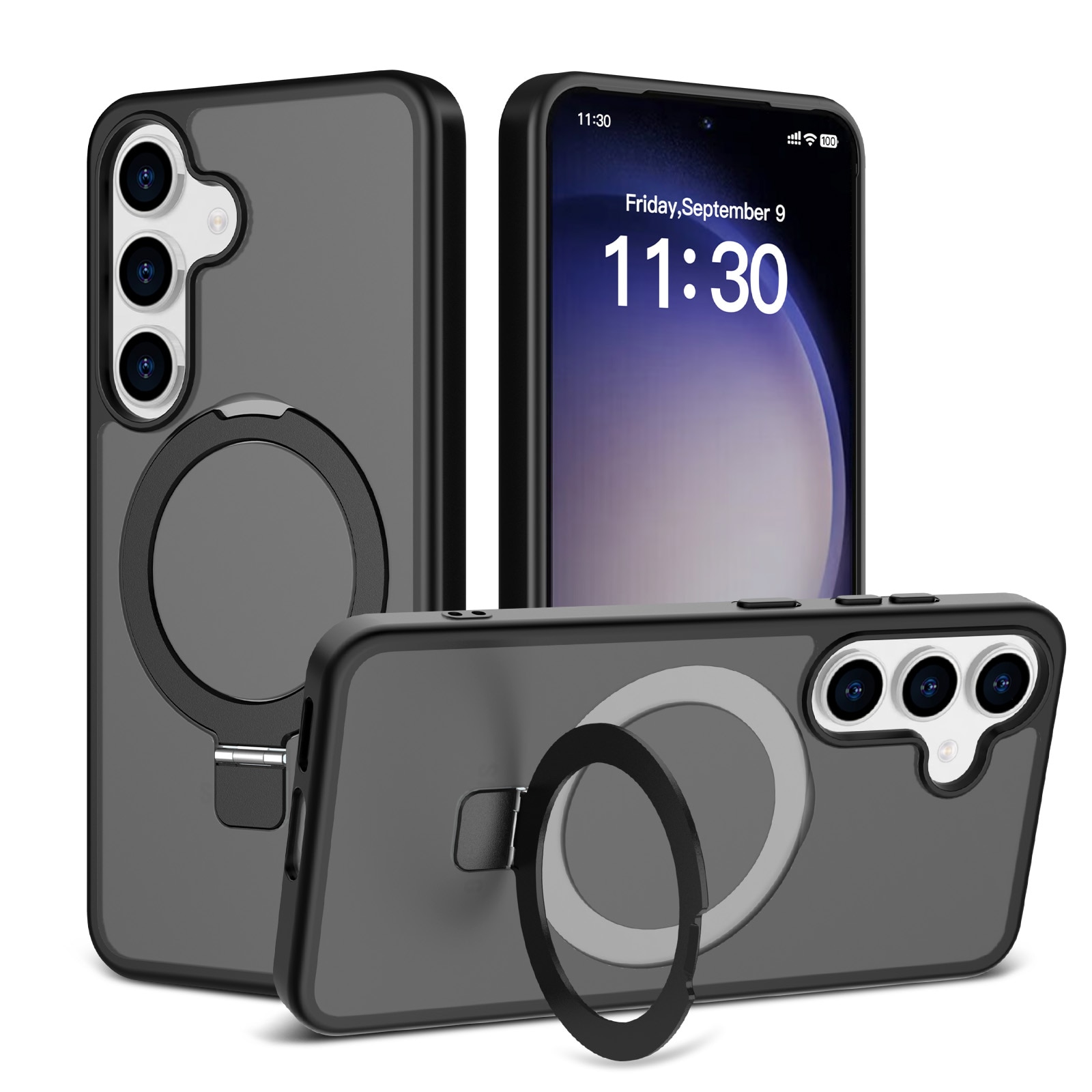 Hybriddeksel Magnetic Ring Samsung Galaxy S24 Svart