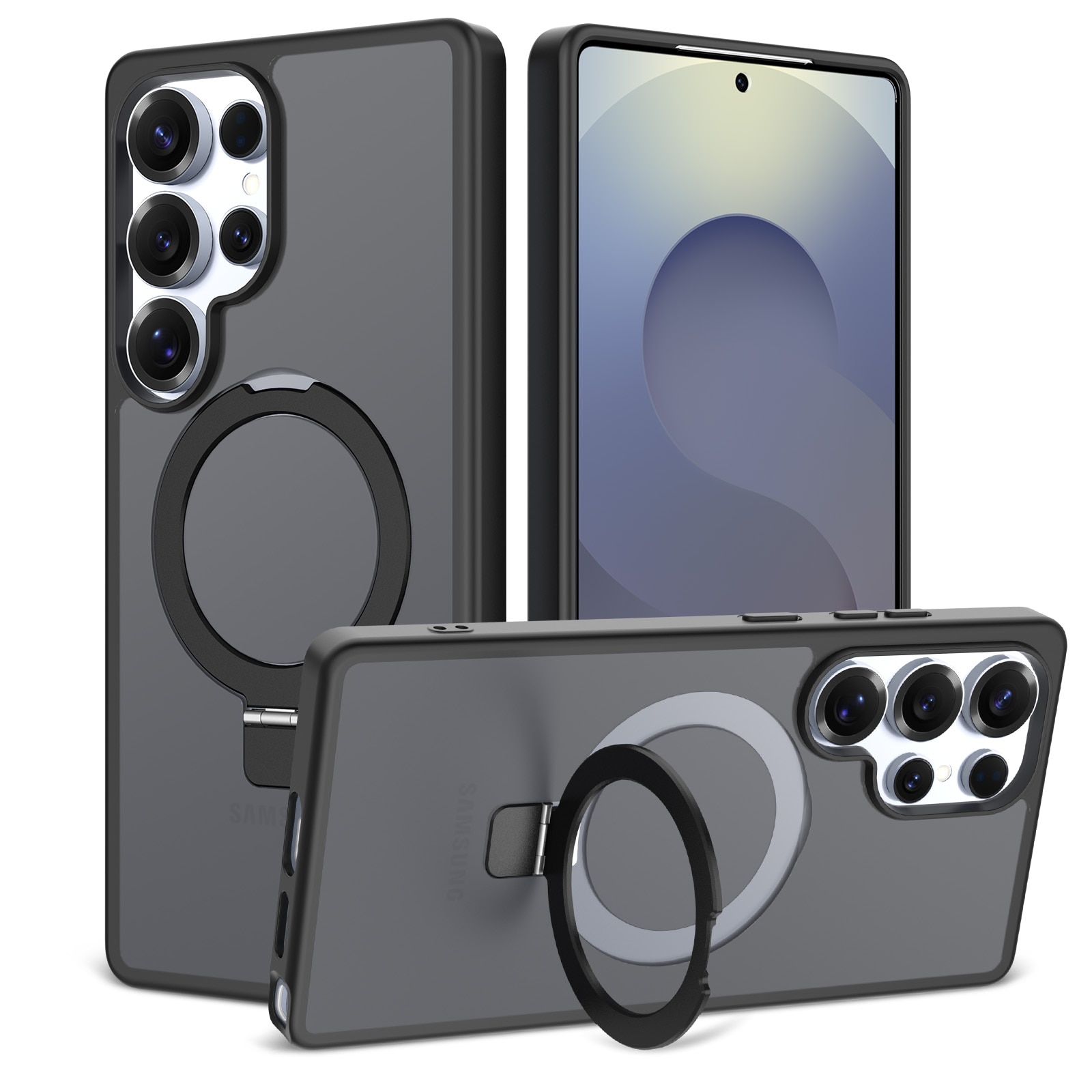 Hybriddeksel Magnetic Ring Samsung Galaxy S25 Ultra Svart