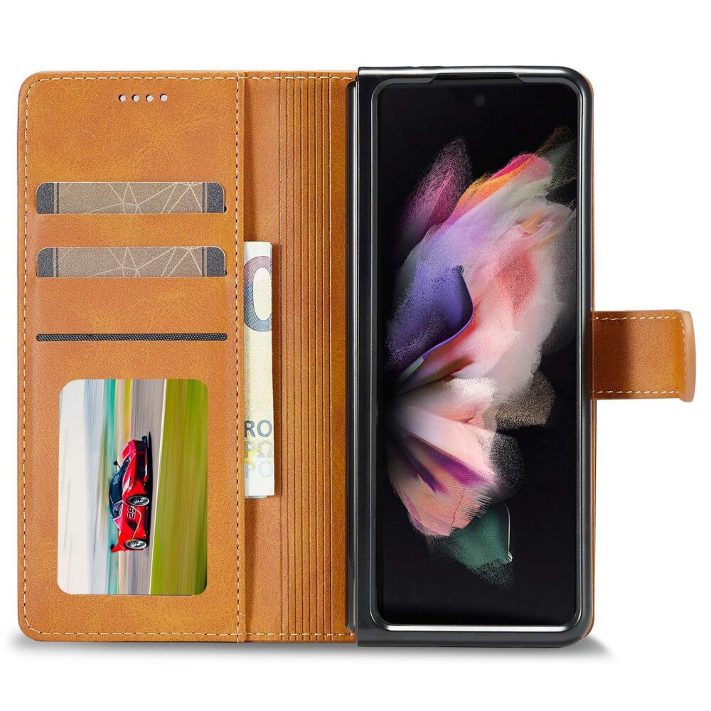 Lommebokdeksel Samsung Galaxy Z Fold 4 cognac