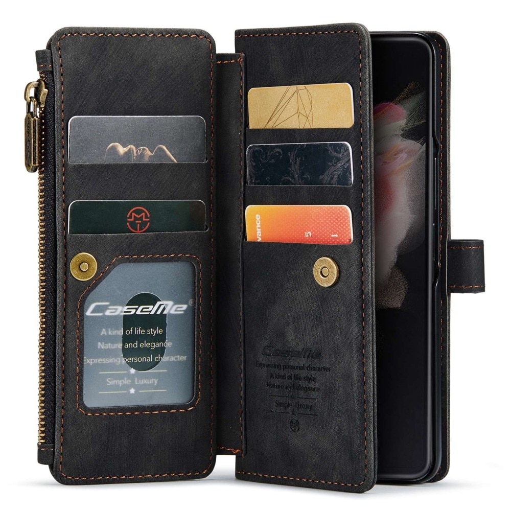 Zipper Wallet Samsung Galaxy Z Fold 4 svart