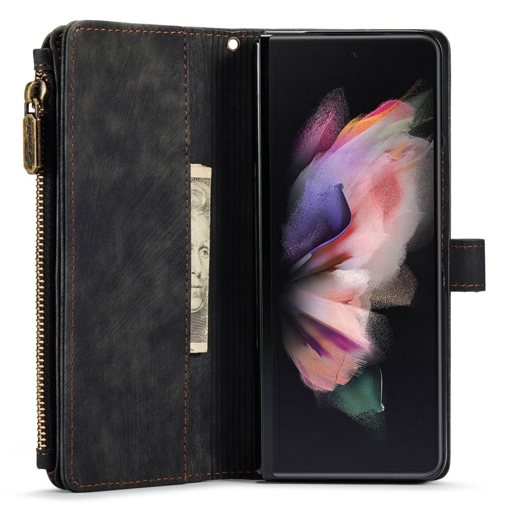 Zipper Wallet Samsung Galaxy Z Fold 4 svart