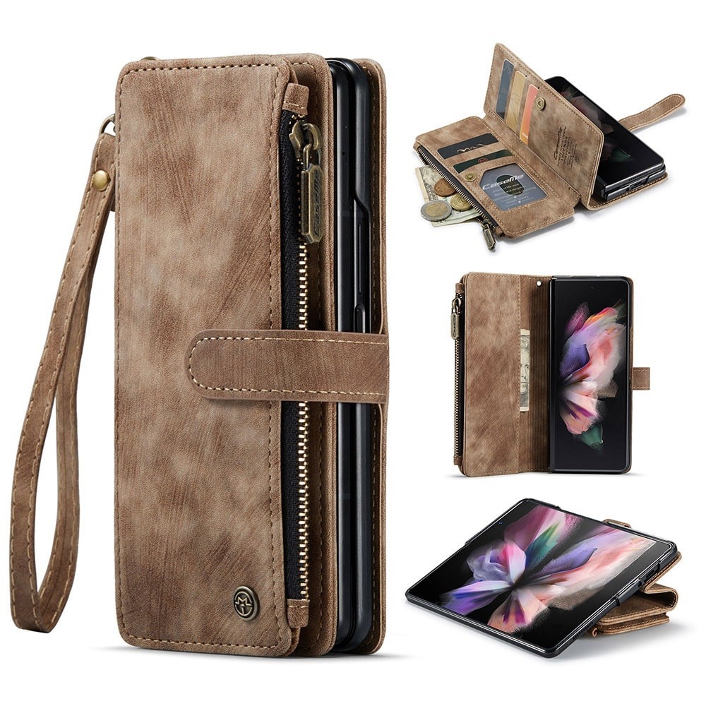 Zipper Wallet Samsung Galaxy Z Fold 4 brun