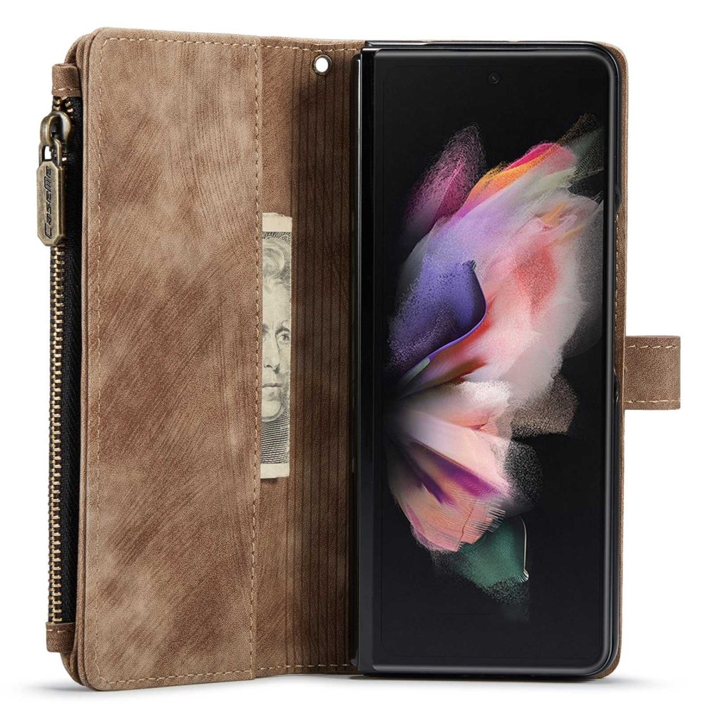 Zipper Wallet Samsung Galaxy Z Fold 4 brun