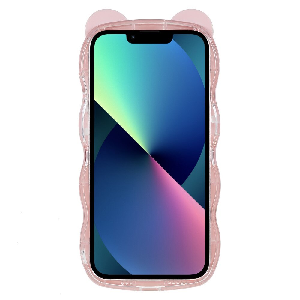 Wavy Edge Heart Deksel iPhone 13 rosa