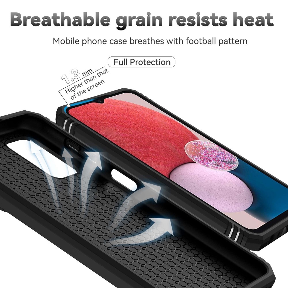 Hybriddeksel Ring + Kamerabeskyttelse Samsung Galaxy A13 Svart