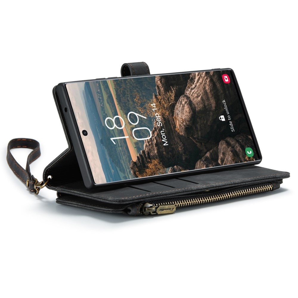 Zipper Wallet Samsung Galaxy S22 Ultra Svart