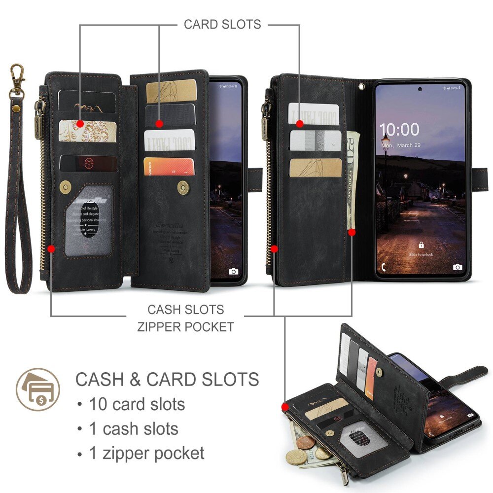 Zipper Wallet Samsung Galaxy A33 Svart