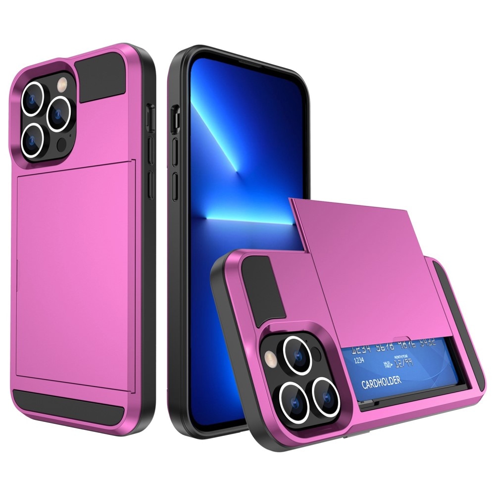 Deksel Kortholder iPhone 14 Pro Max Rosa