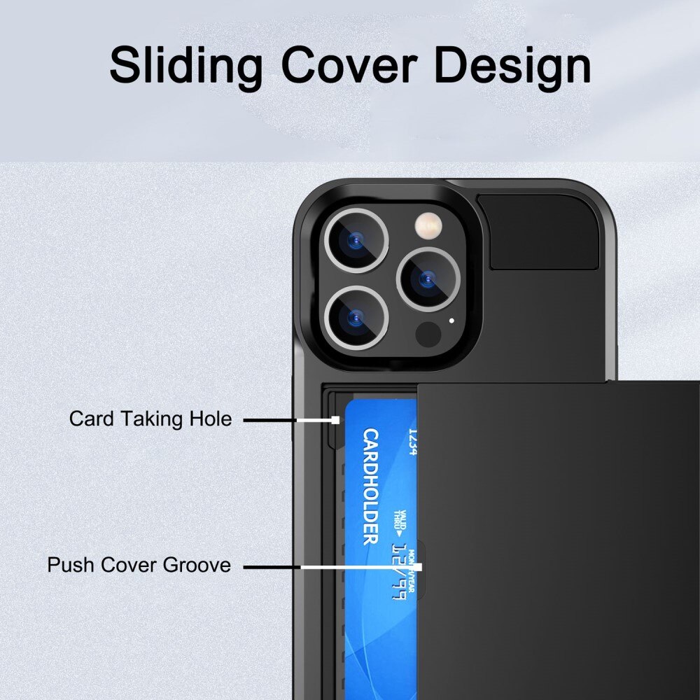 Deksel Kortholder iPhone 14 Plus Svart