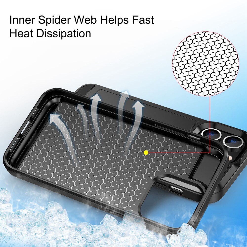 Deksel Kortholder iPhone 14 Plus Svart