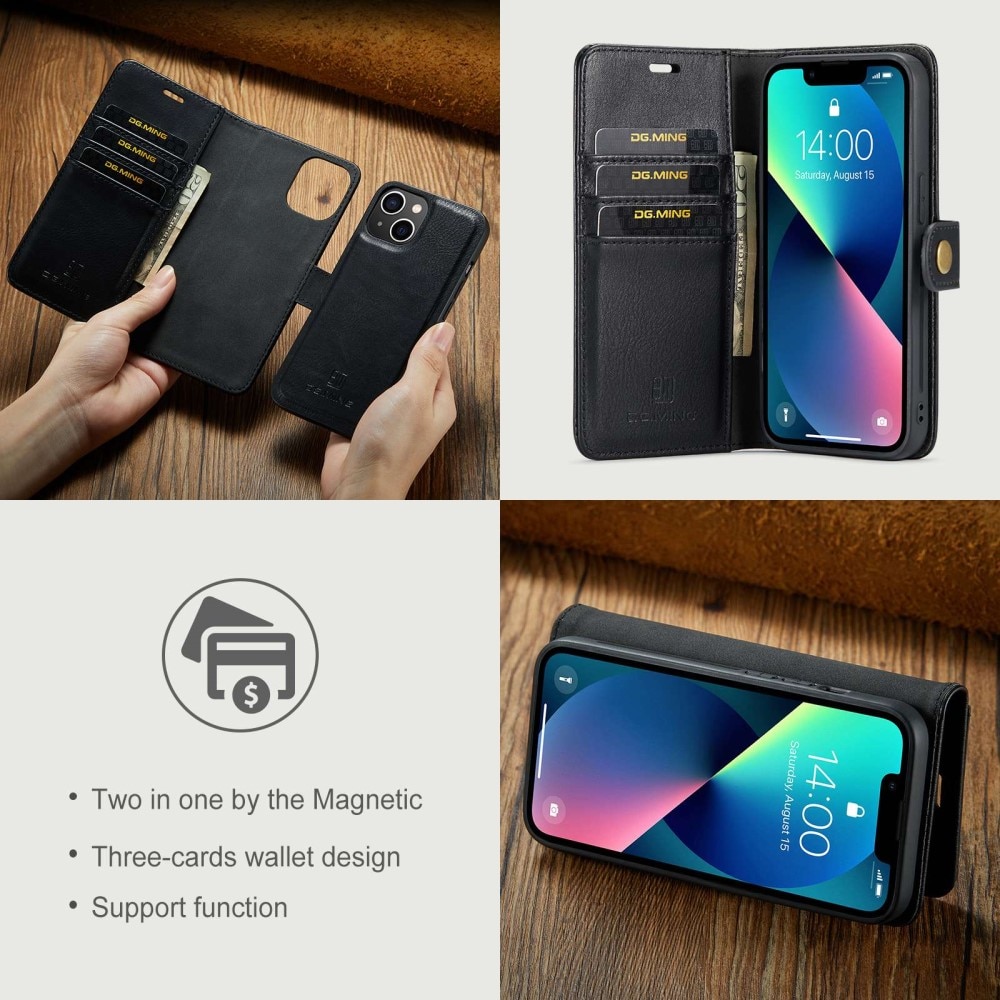 Magnet Wallet iPhone 14 Plus Black