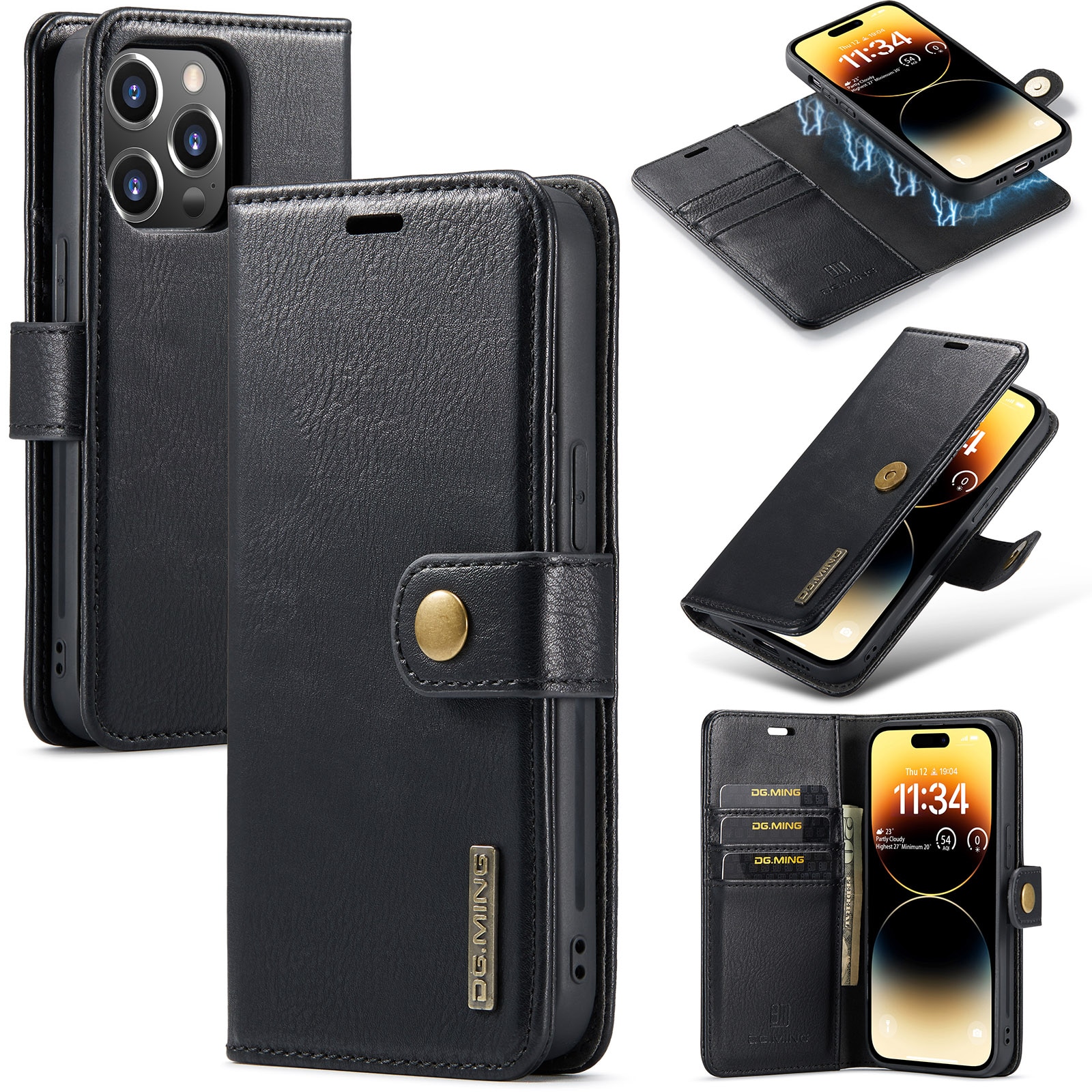 Magnet Wallet iPhone 14 Pro Black