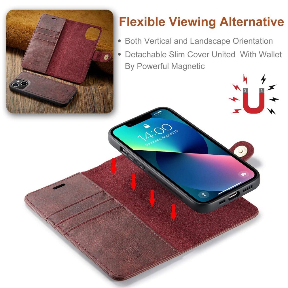 Magnet Wallet Apple iPhone 14 Plus Rød