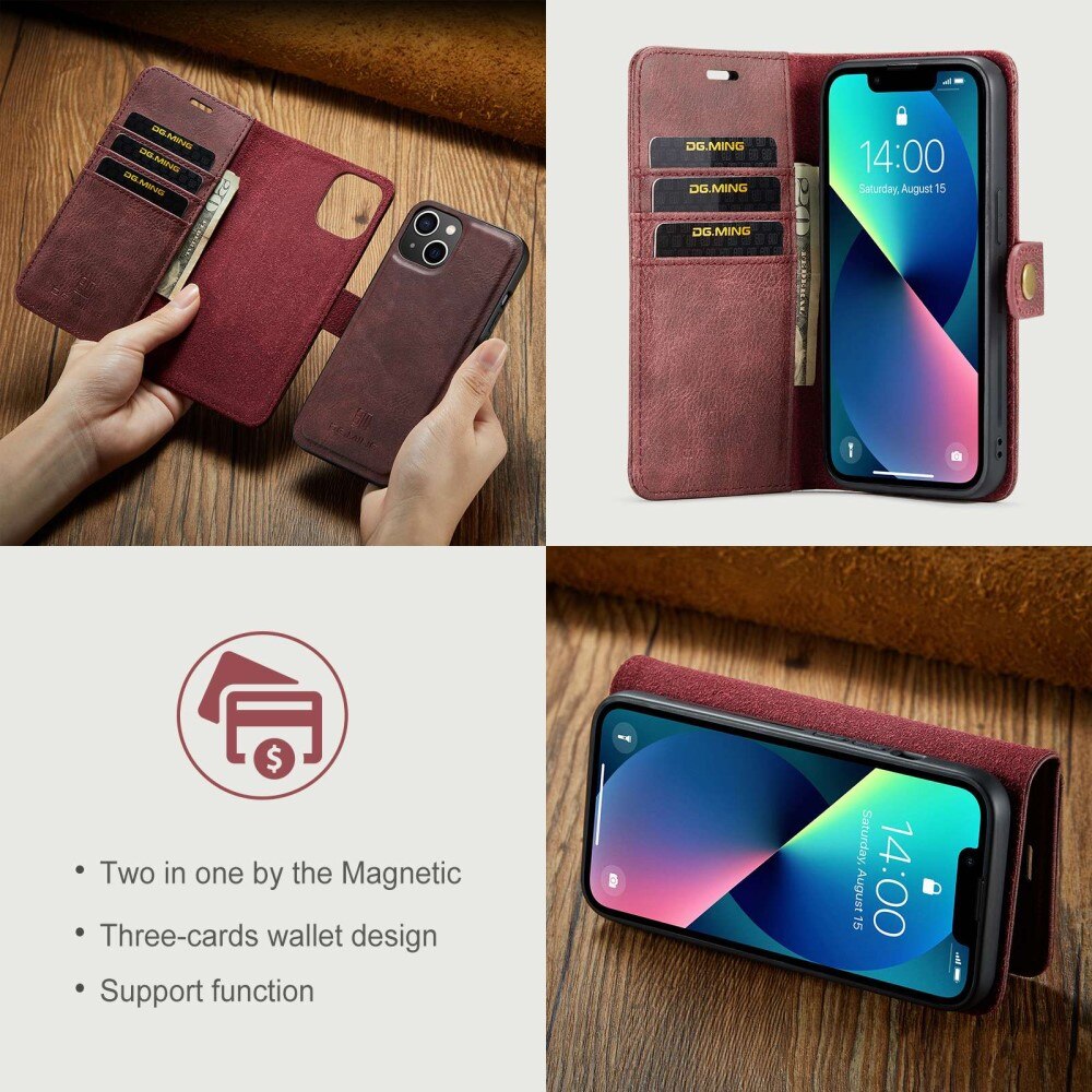 Magnet Wallet iPhone 14 Plus Red