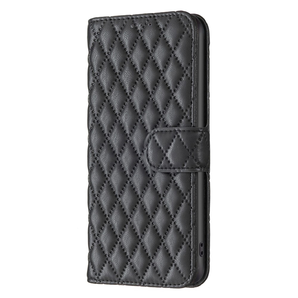 Lommebokdeksel iPhone 14 Quilted svart