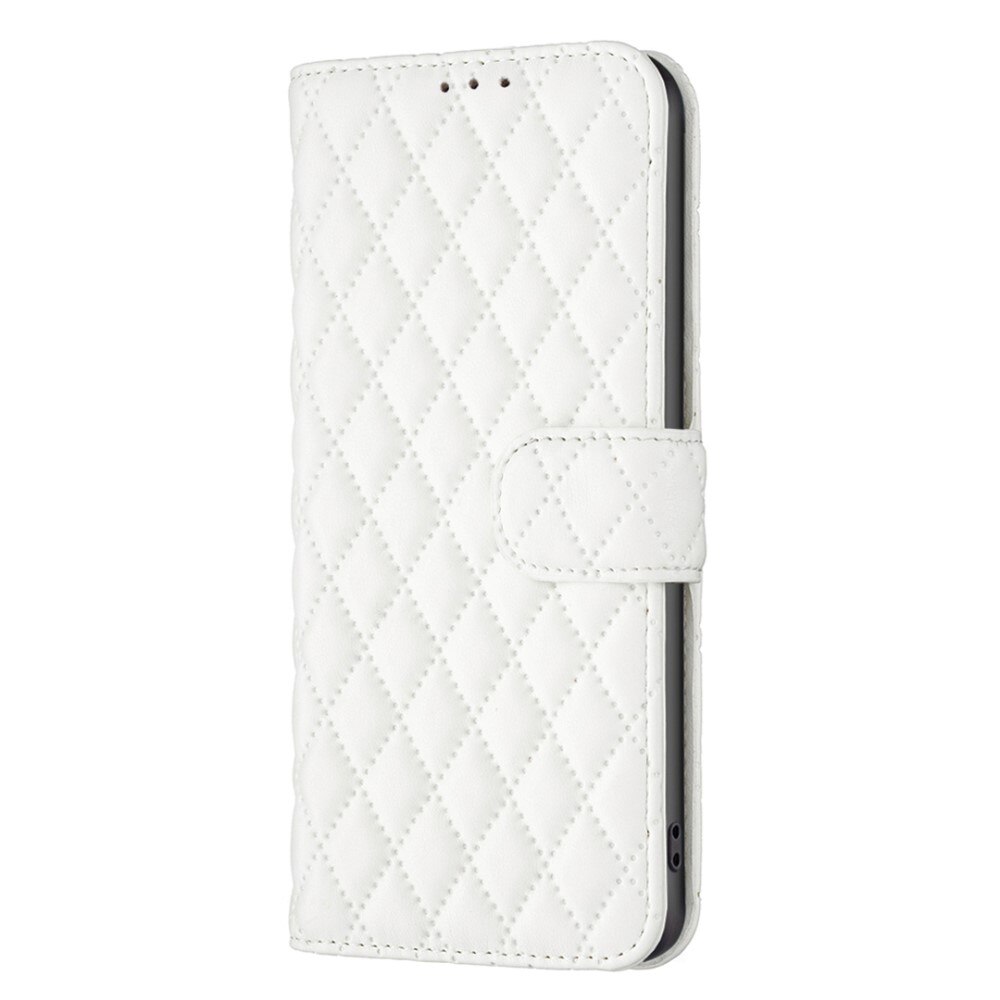 Lommebokdeksel iPhone 14 Quilted hvit