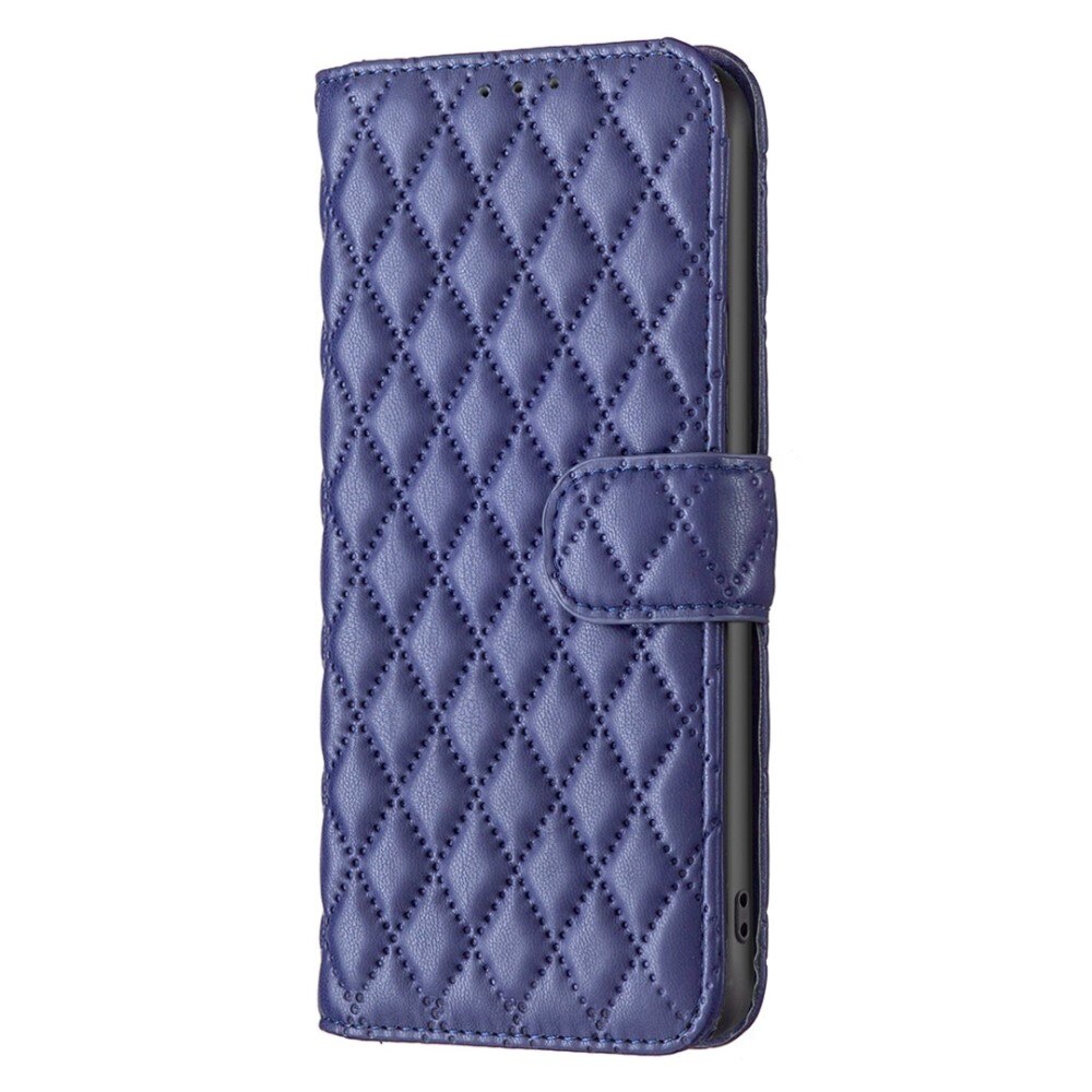 Lommebokdeksel iPhone 14 Quilted blå