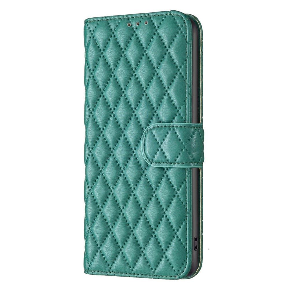 Lommebokdeksel iPhone 14 Plus Quilted grønn