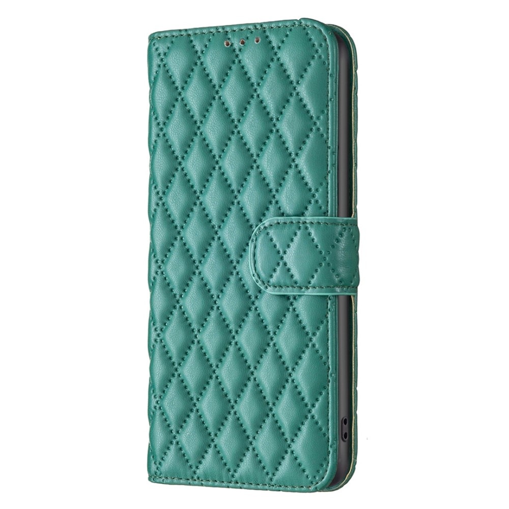 Lommebokdeksel iPhone 14 Plus Quilted grønn