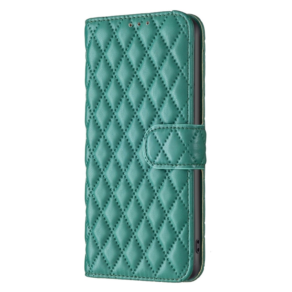Lommebokdeksel iPhone 14 Pro Quilted grønn