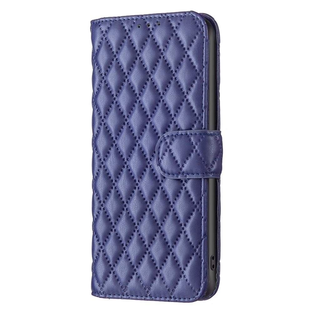 Lommebokdeksel iPhone 14 Pro Quilted blå