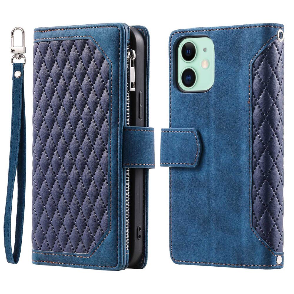 Lommebokveske iPhone 11 Quilted Blå