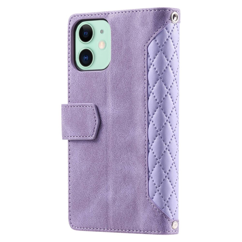 Lommebokveske iPhone 11 Quilted Lilla