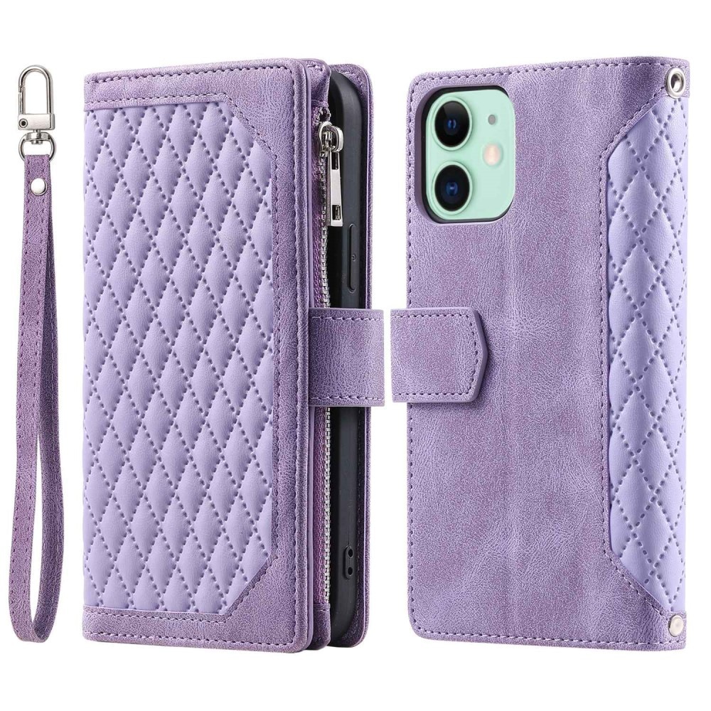 Lommebokveske iPhone 11 Quilted Lilla
