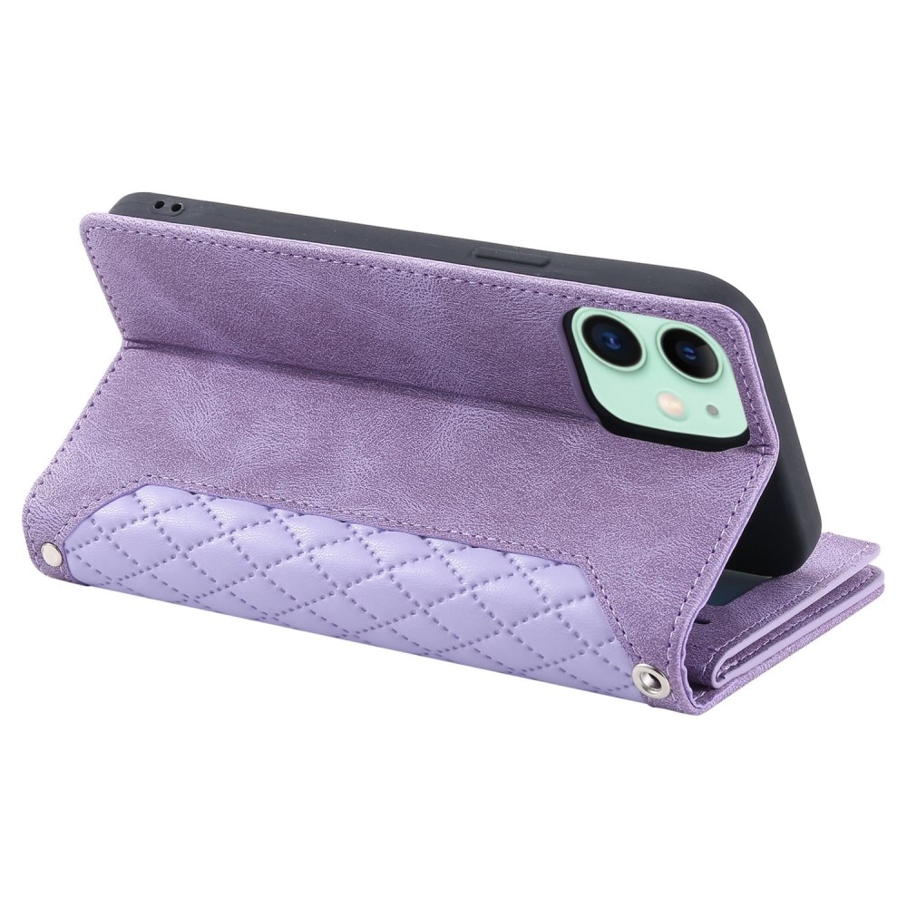 Lommebokveske iPhone 11 Quilted Lilla