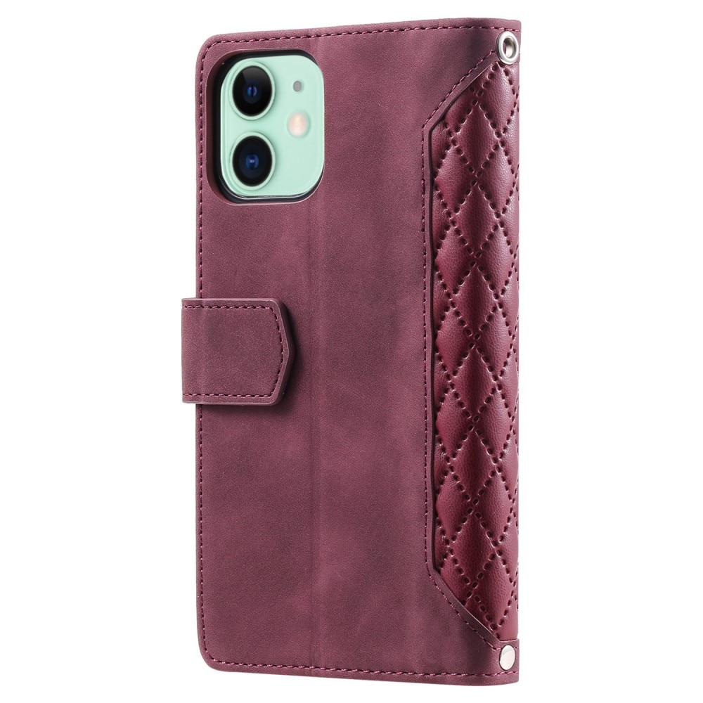 Lommebokveske iPhone 11 Quilted Rød