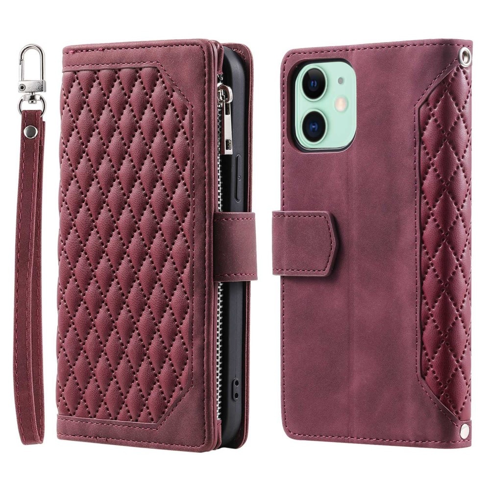 Lommebokveske iPhone 11 Quilted Rød