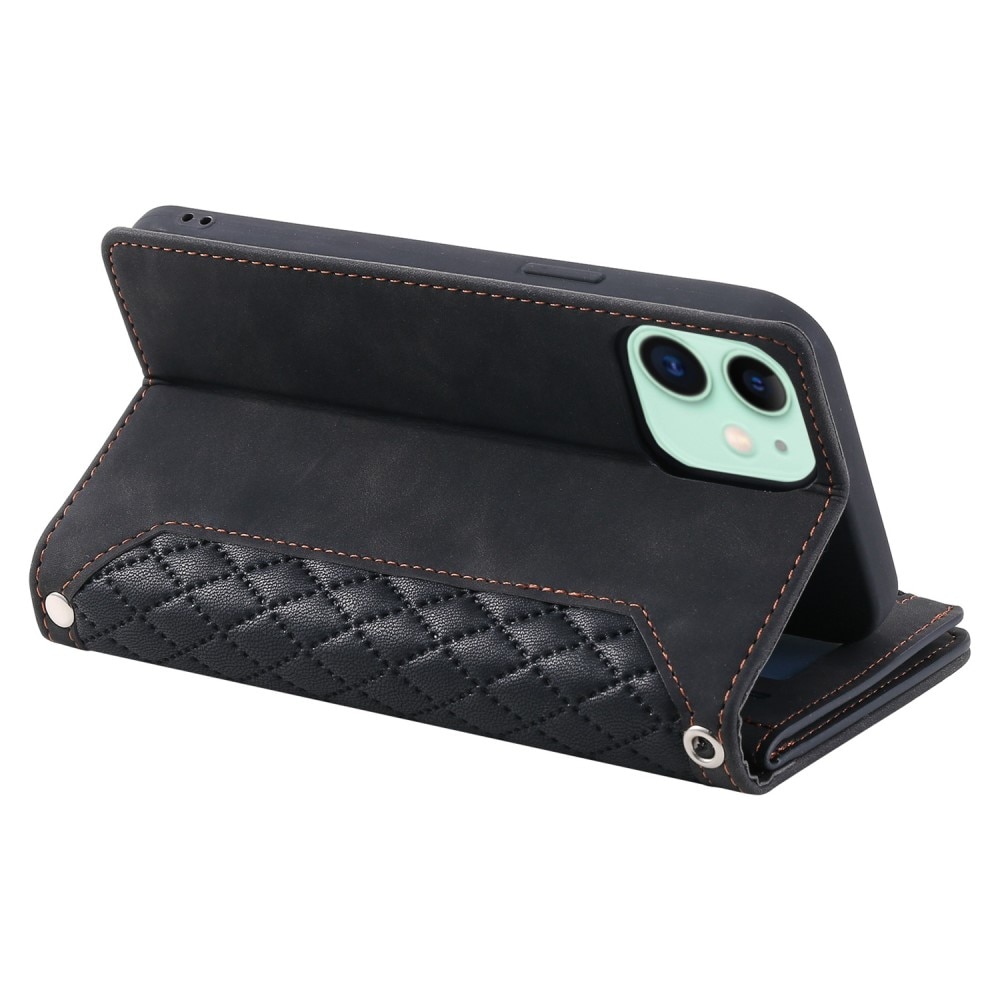 Lommebokveske iPhone 11 Quilted Svart