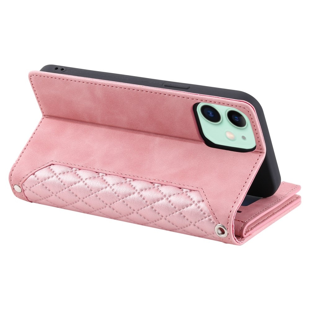 Lommebokveske iPhone 11 Quilted Rosa