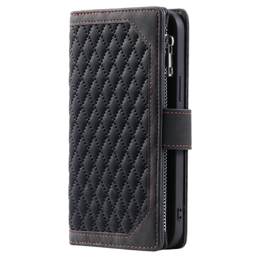 Lommebokveske iPhone 13 Pro Quilted Svart