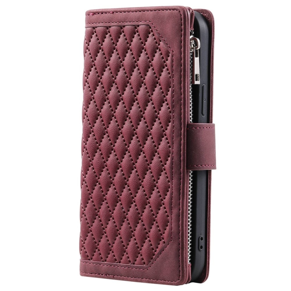 Lommebokveske iPhone 14 Pro Max Quilted Rød
