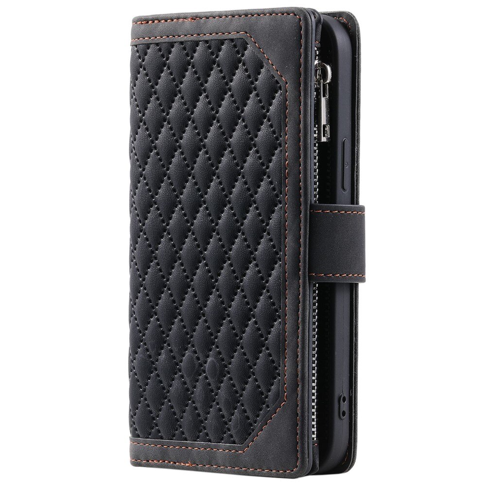 Lommebokveske iPhone 14 Pro Max Quilted Svart