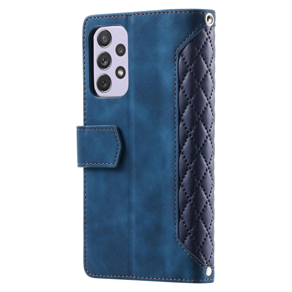 Lommebokveske Samsung Galaxy A52 5G Quilted Blå