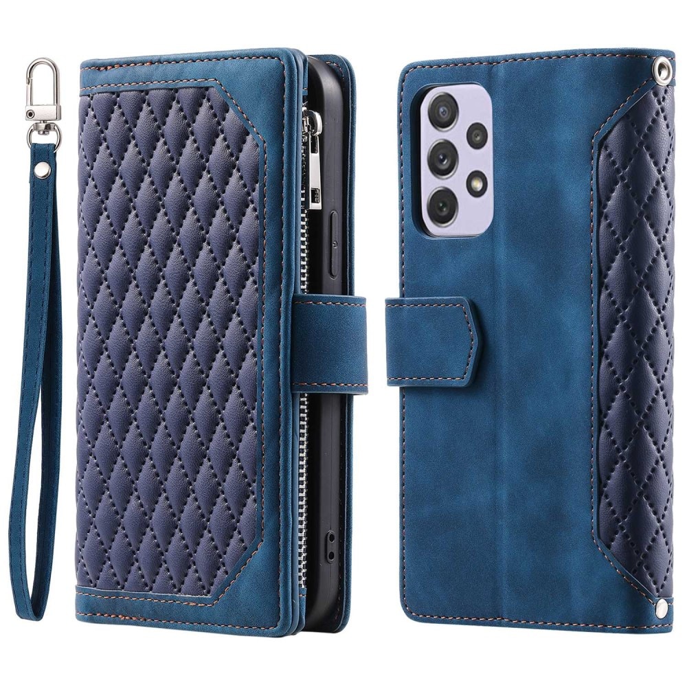 Lommebokveske Samsung Galaxy A52 5G Quilted Blå