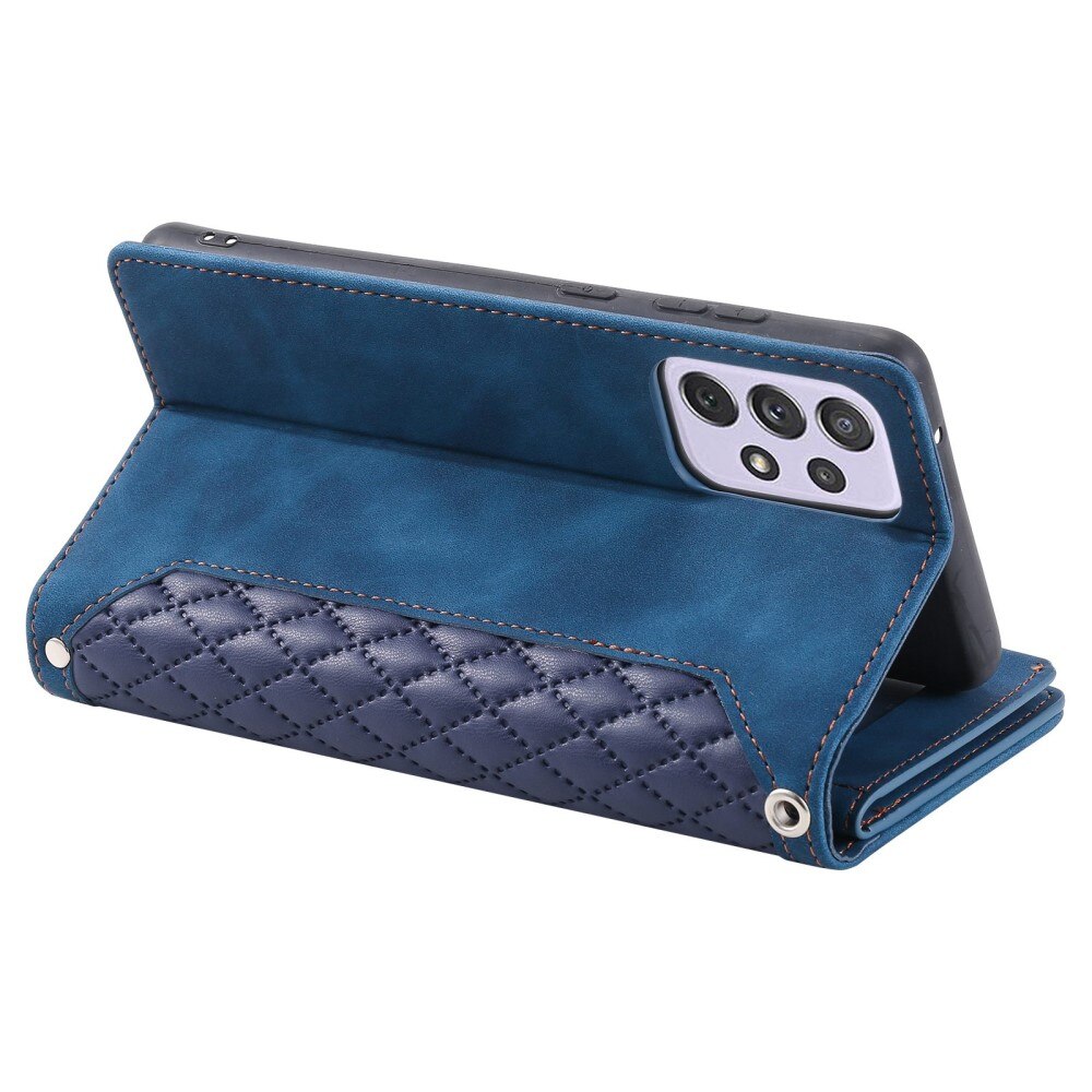 Lommebokveske Samsung Galaxy A52 5G Quilted Blå