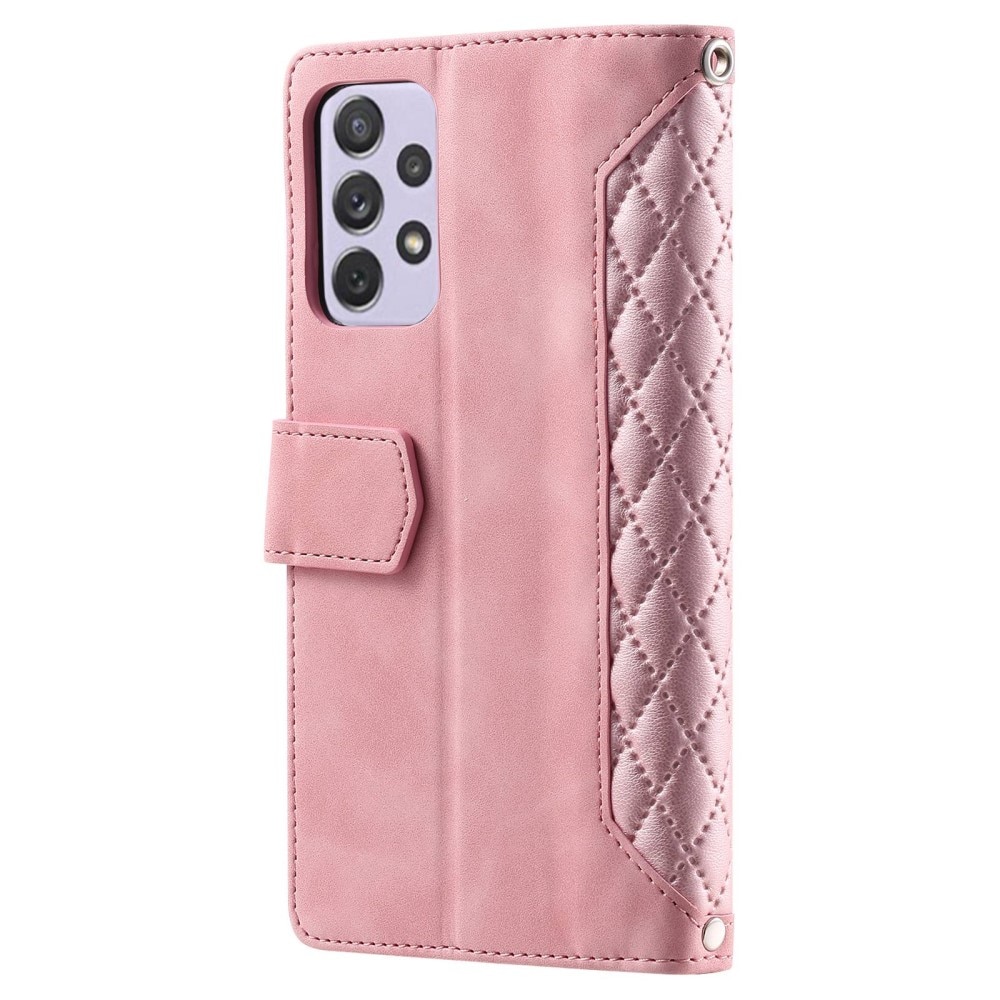 Lommebokveske Samsung Galaxy A52/A52s Quilted Rosa