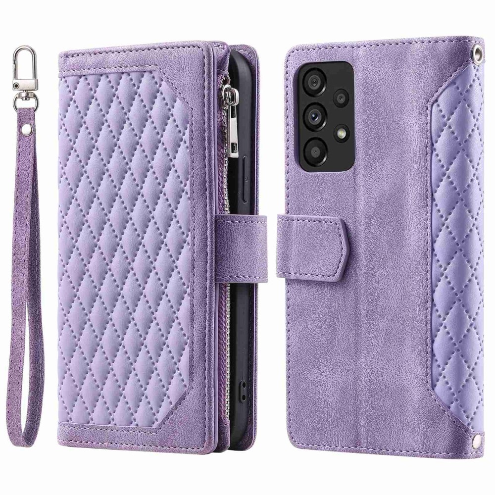 Lommebokveske Samsung Galaxy A53 Quilted Lilla
