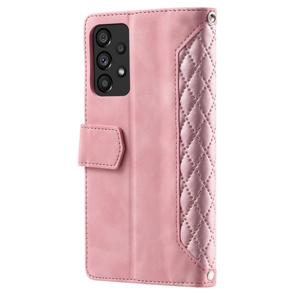 Lommebokveske Samsung Galaxy A53 Quilted Rosa
